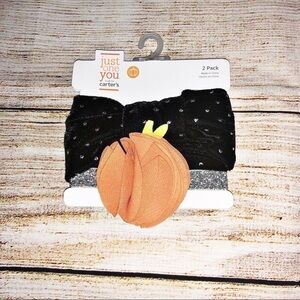 Halloween Headbands Set of 2  Black Silver and orange
